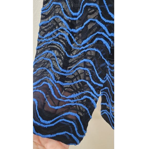 Chere Maselle Shirt Womens 94-106-175 Sheer Rhinestone Embellished Corpcore Top - Picture 9 of 12